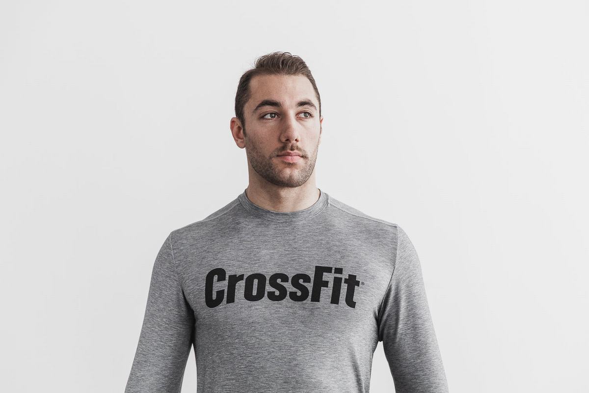 Grey Men's Nobull Crossfit® Long Sleeves | USA130769