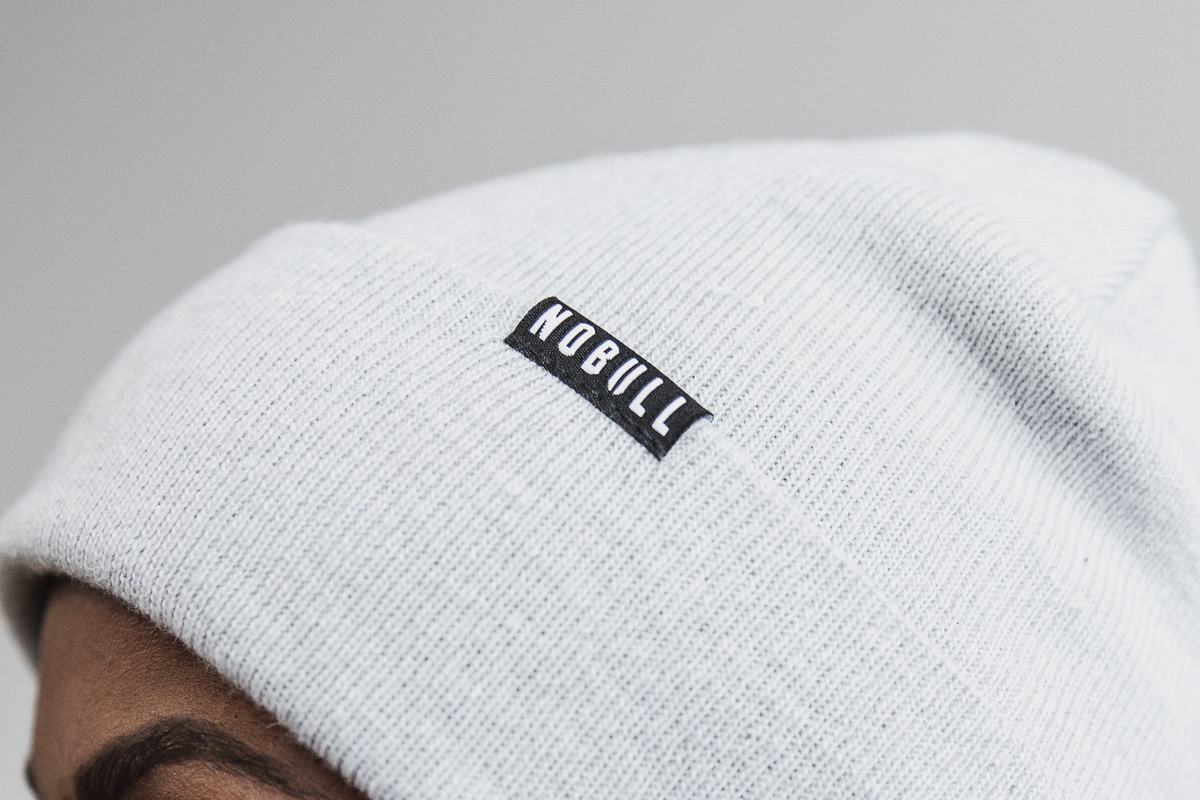 Grey Men's Nobull Cuffed Beanie | USA092531