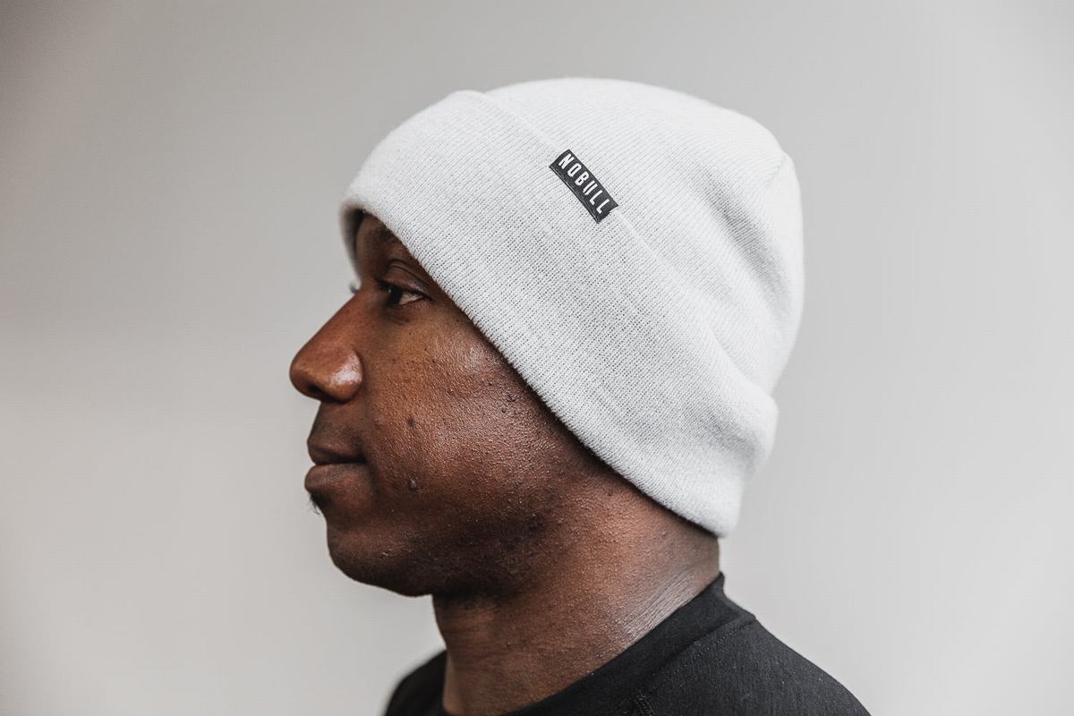 Grey Men's Nobull Cuffed Beanie | USA092531