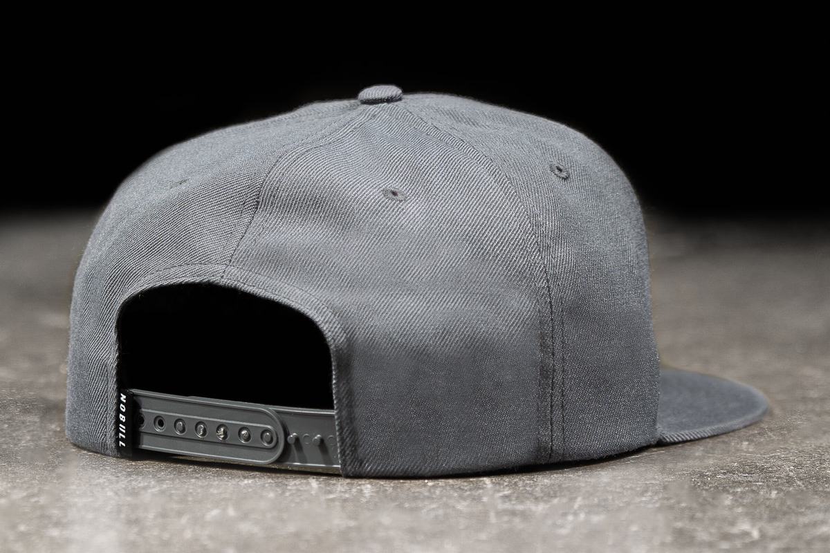 Grey Men's Nobull Flat-Brim Snapback Hats | USA796542