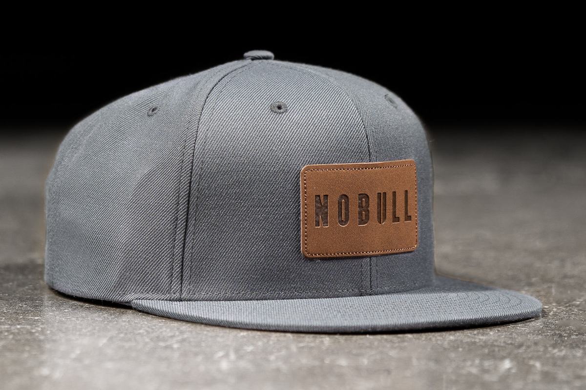 Grey Men\'s Nobull Flat-Brim Snapback Hats | USA796542