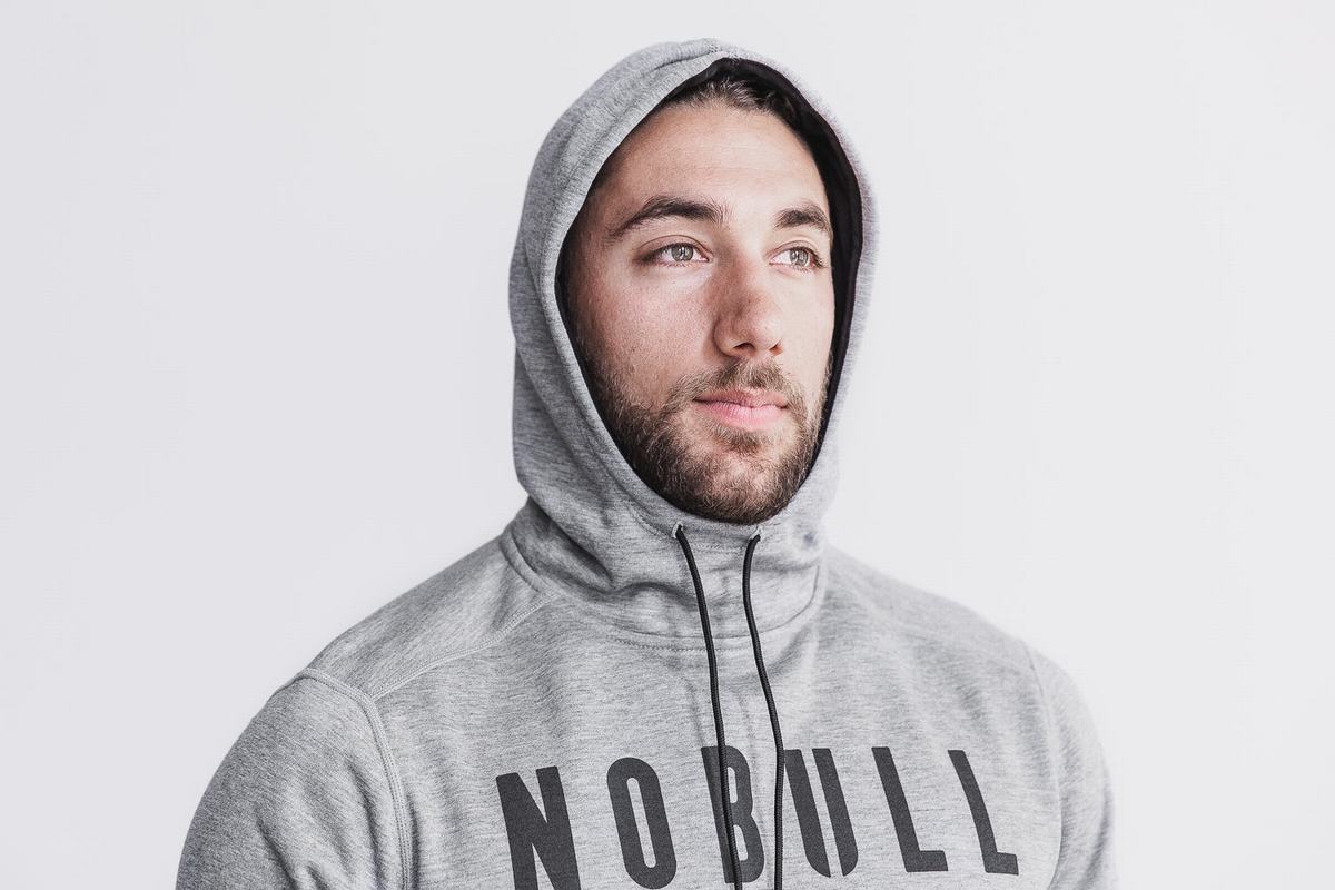 Grey Men's Nobull Hoodie | USA502931