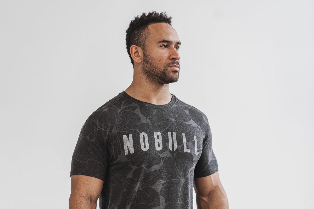 Grey Men\'s Nobull T Shirts | USA051469