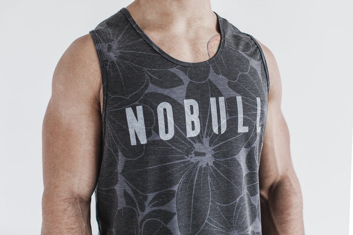 Grey Men's Nobull Tank Tops | USA351498