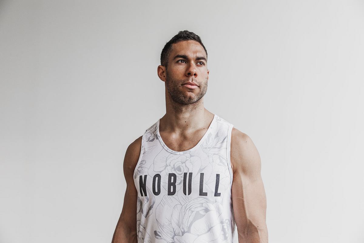 Grey Men's Nobull Tank Tops | USA420317