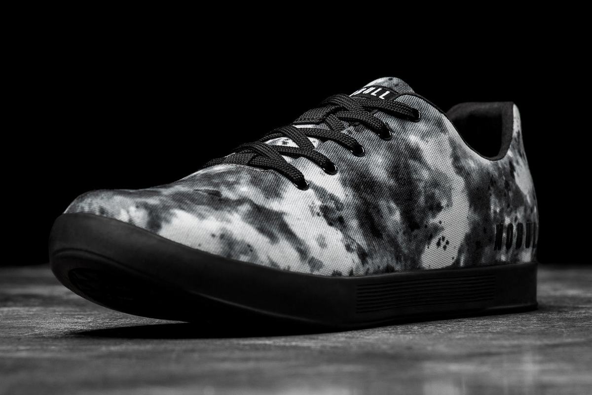 Grey Men's Nobull Tie-Dye Canvas Trainers | USA915203