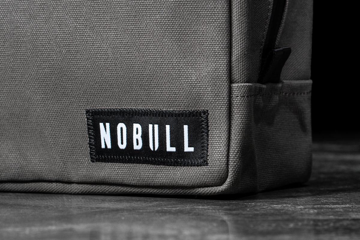 Grey Men's Nobull Waxed Canvas Kit Bags | USA425980