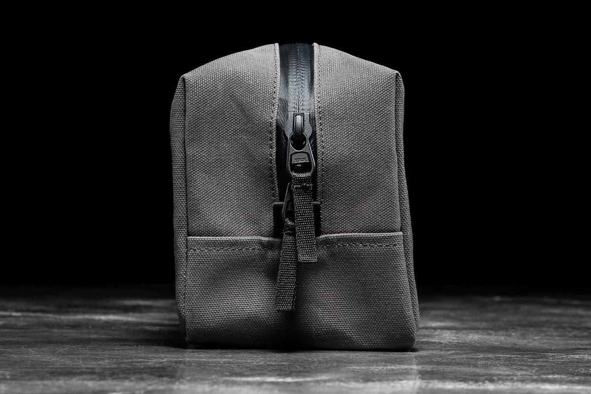 Grey Men's Nobull Waxed Canvas Kit Bags | USA425980