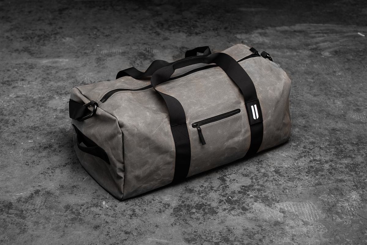 Grey Men's Nobull Xl Waxed Canvas Traditional Duffle | USA786014