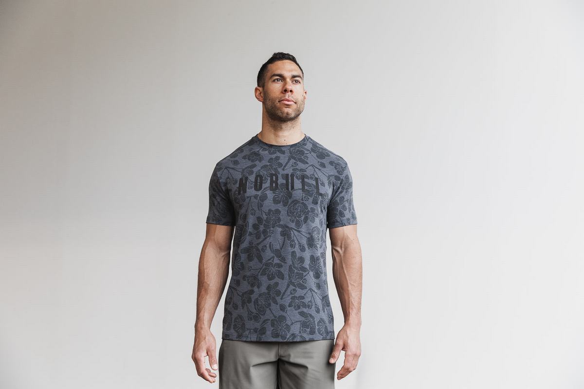 Grey Pink Men's Nobull T Shirts | USA873602