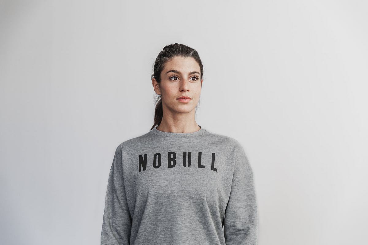 Grey Women's Nobull Crew Sweatshirts | USA546231