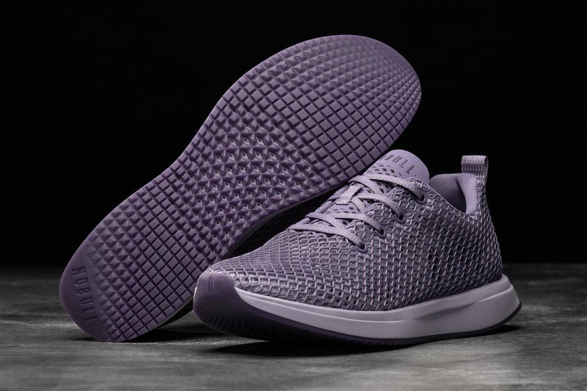 Lavender Men's Nobull Mesh Runner Running Shoes | USA089416