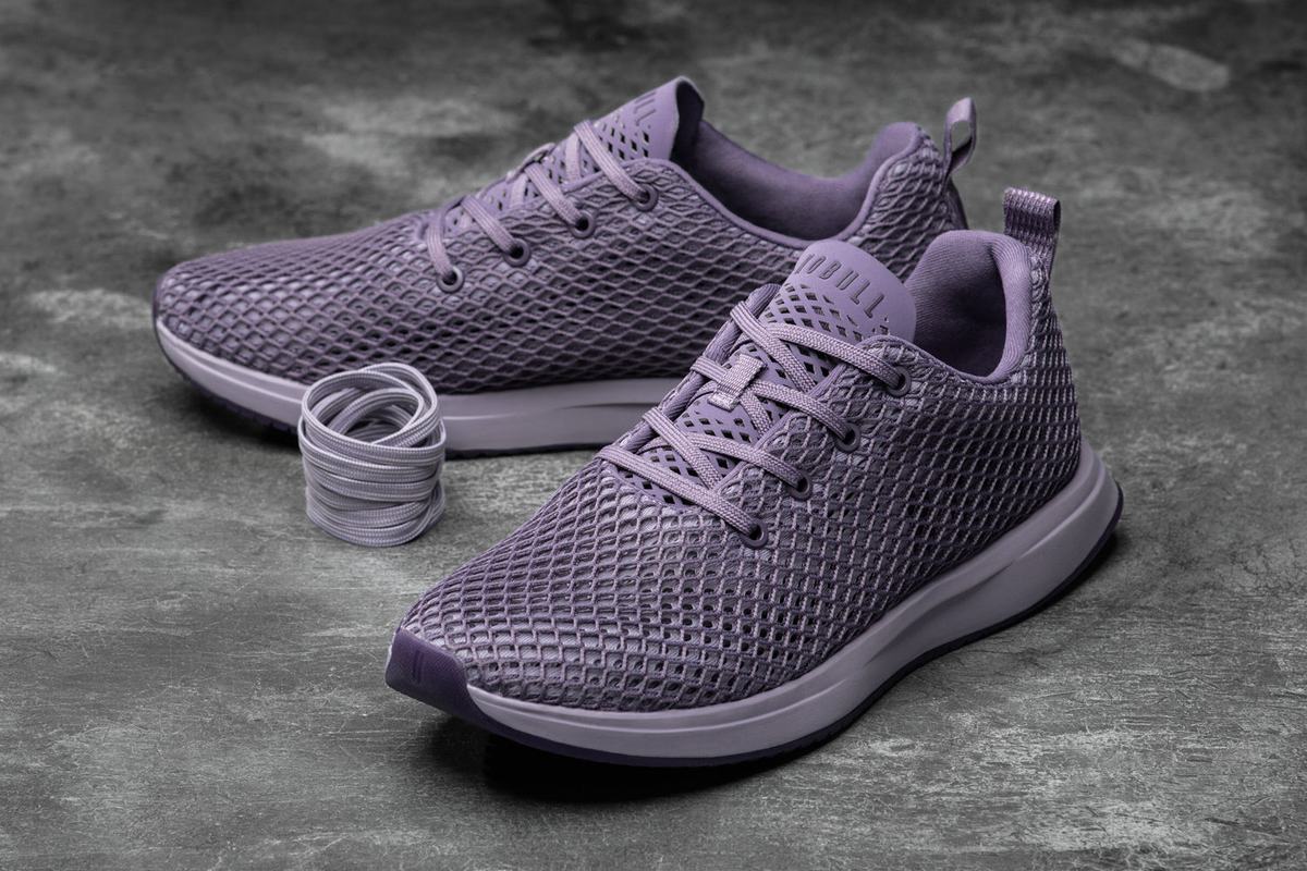 Lavender Men's Nobull Mesh Runner Running Shoes | USA089416