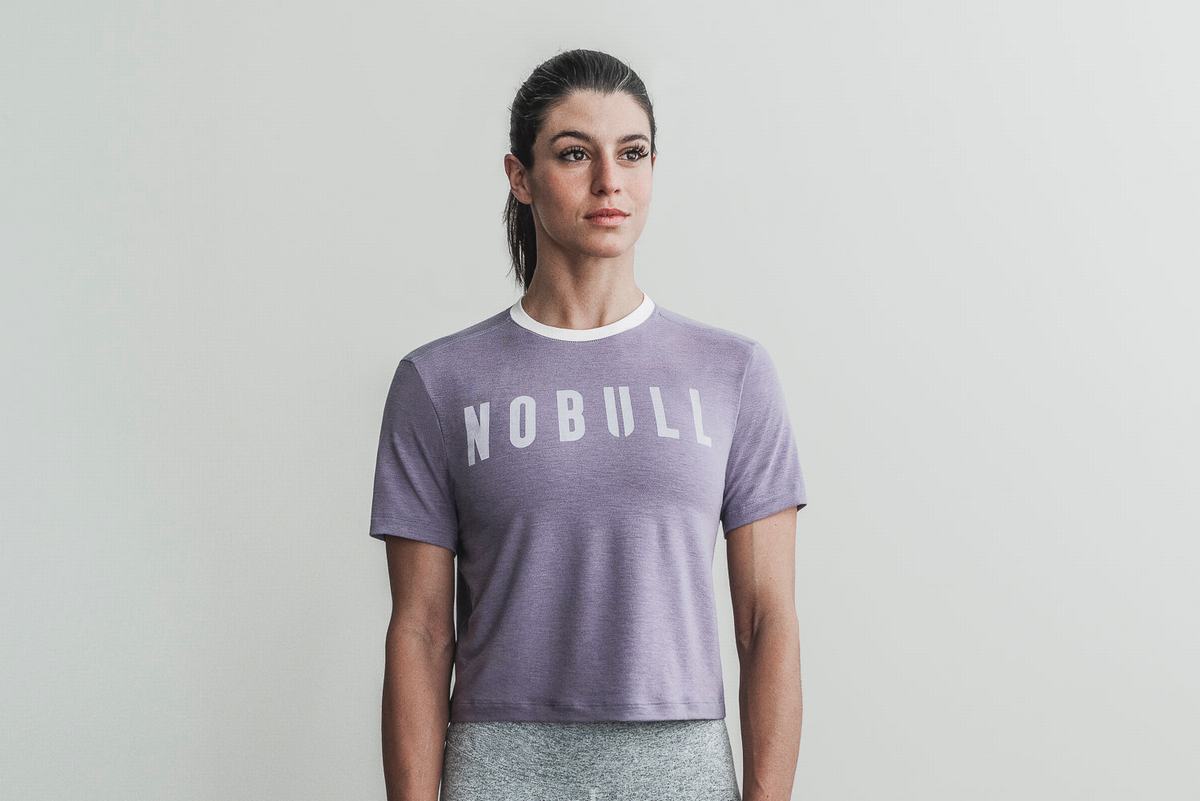 Lavender Women's Nobull Boxy T Shirts | USA905174