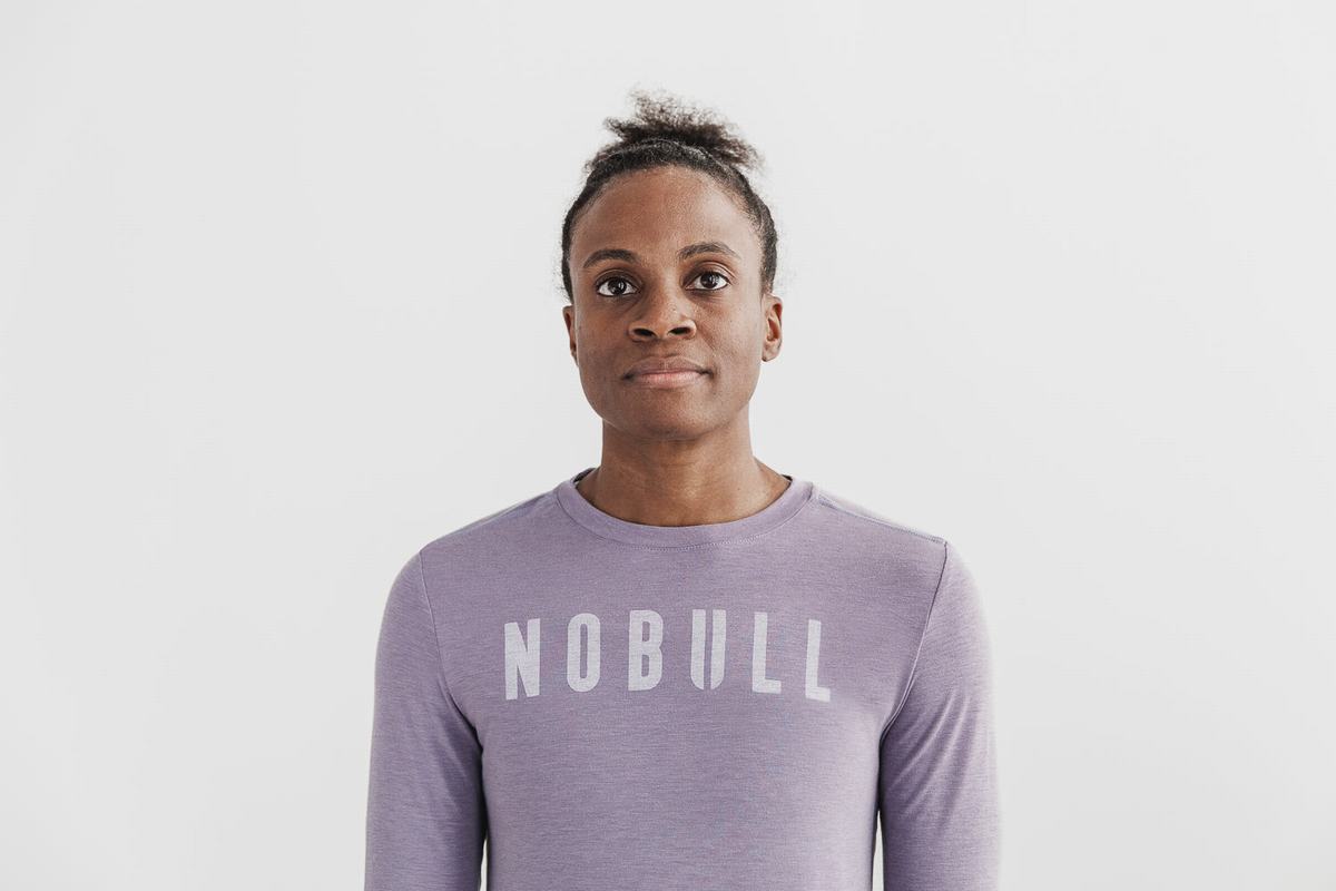 Lavender Women\'s Nobull Long Sleeves | USA674285