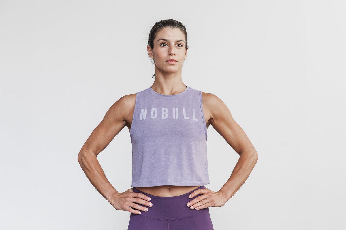 Lavender Women's Nobull Muscle Tank Tops | USA382507