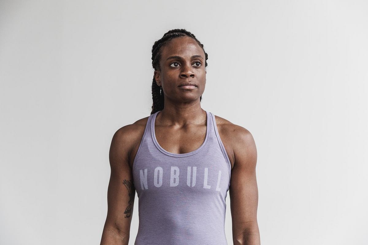 Lavender Women's Nobull Racerback Tank Tops | USA216903