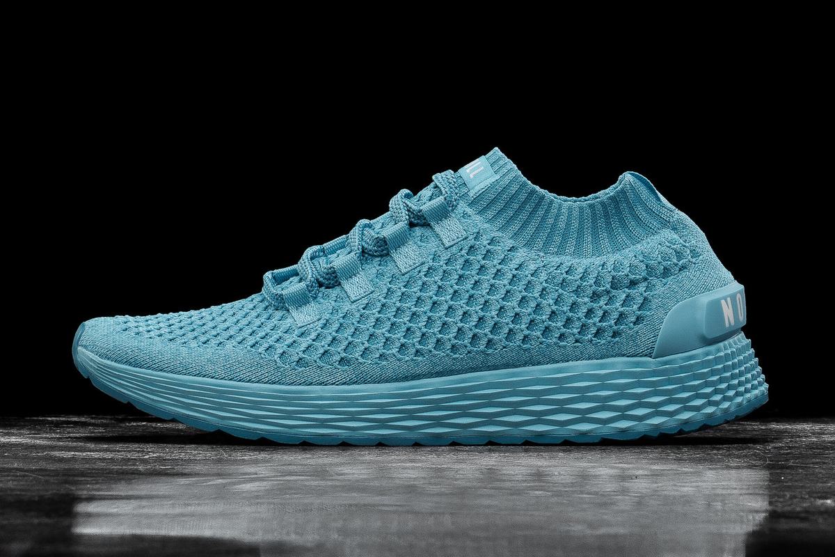 Light Blue Men's Nobull Knit Runner Running Shoes | USA386527