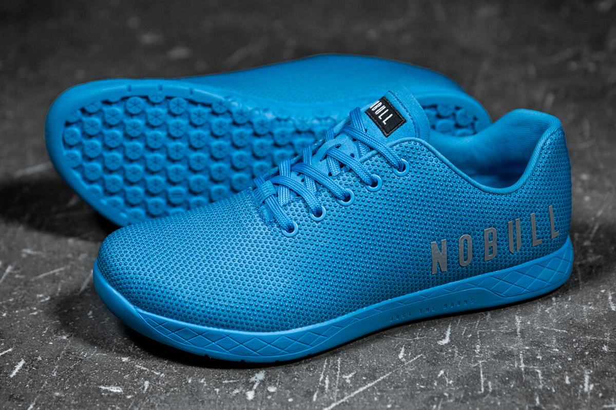 Light Blue Men's Nobull Superfabric Trainers | USA987624