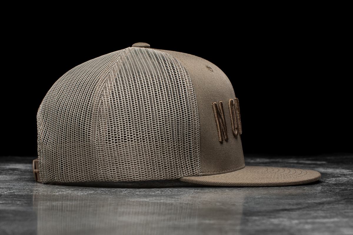 Light Brown Men's Nobull Flat-Brim Trucker Hats | USA635109