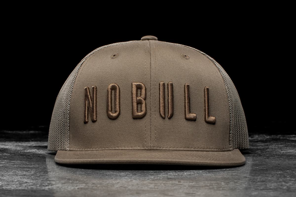 Light Brown Men's Nobull Flat-Brim Trucker Hats | USA635109