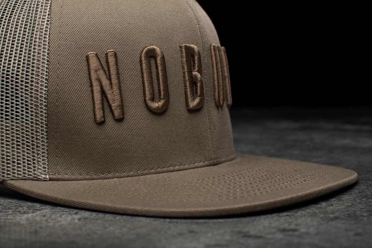 Light Brown Men's Nobull Flat-Brim Trucker Hats | USA635109