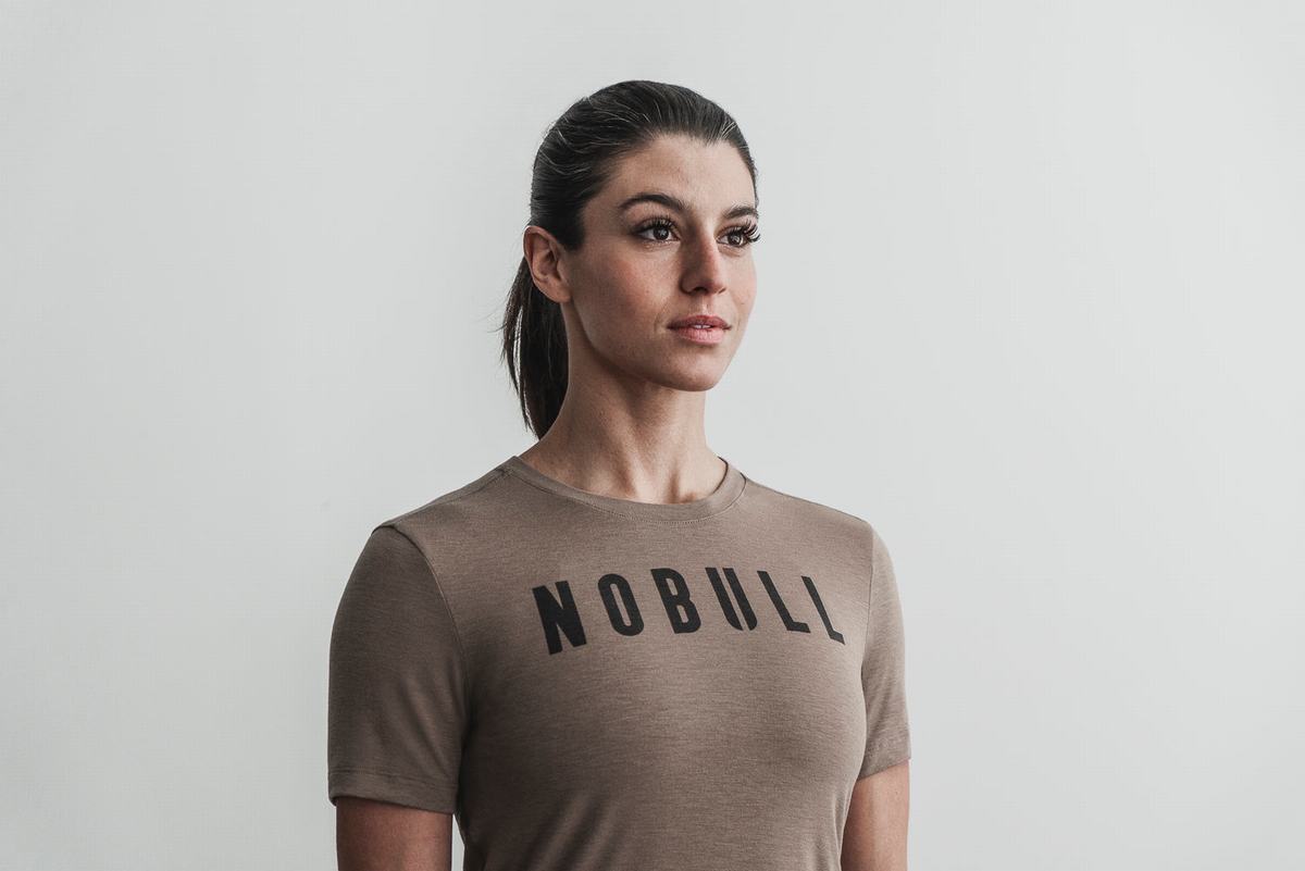 Light Brown Women\'s Nobull T Shirts | USA326405