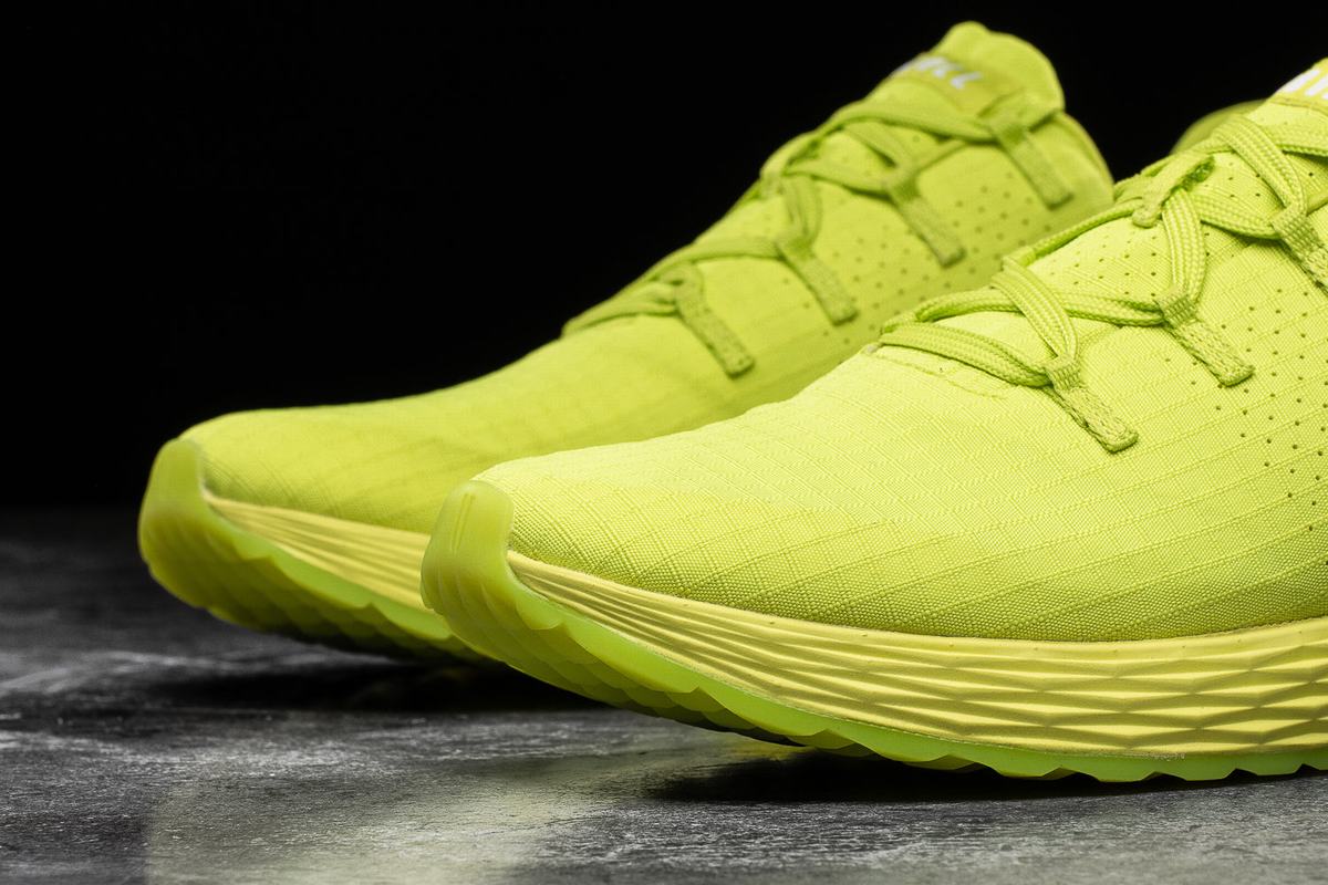 Light Green Men's Nobull Neon Ripstop Runner Running Shoes | USA768041