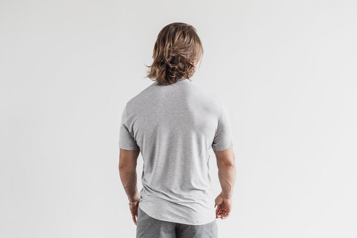 Light Grey Men's Nobull T Shirts | USA563170