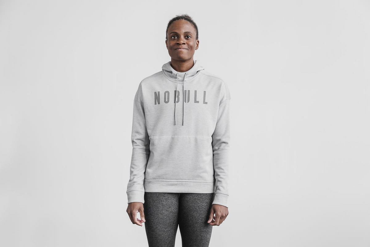 Light Grey Women\'s Nobull Hoodie | USA752193