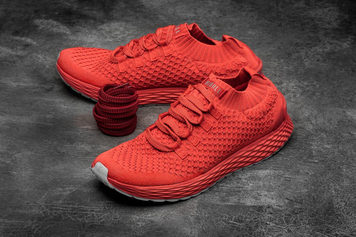 Light Red Men's Nobull Knit Runner Running Shoes | USA089176