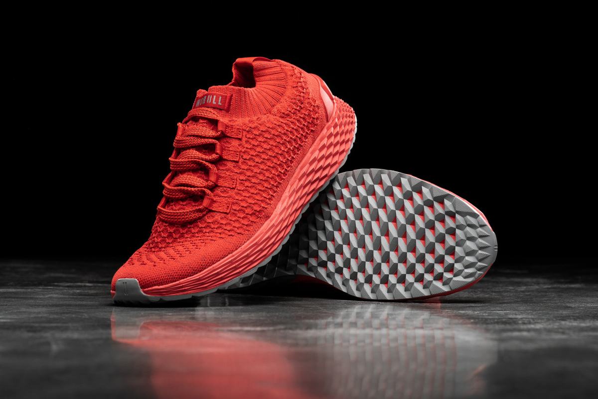 Light Red Men's Nobull Knit Runner Running Shoes | USA089176