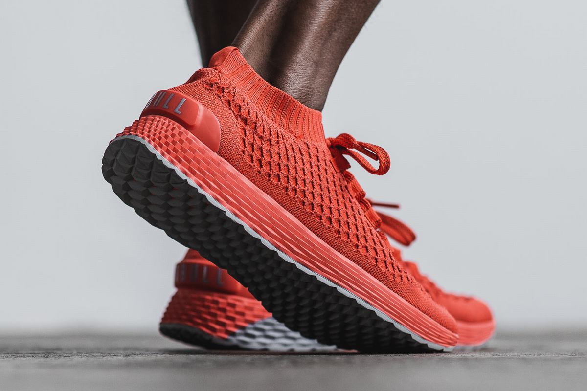 Light Red Men's Nobull Knit Runner Running Shoes | USA089176