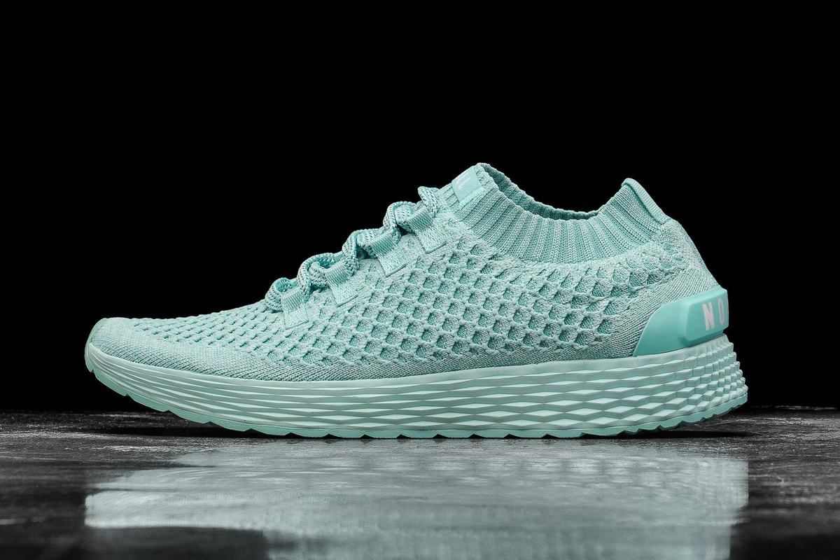 Light Turquoise Men's Nobull Knit Runner Running Shoes | USA915362