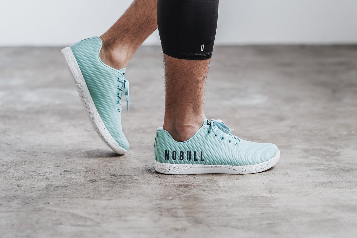 Light Turquoise Men's Nobull Superfabric Trainers | USA981543