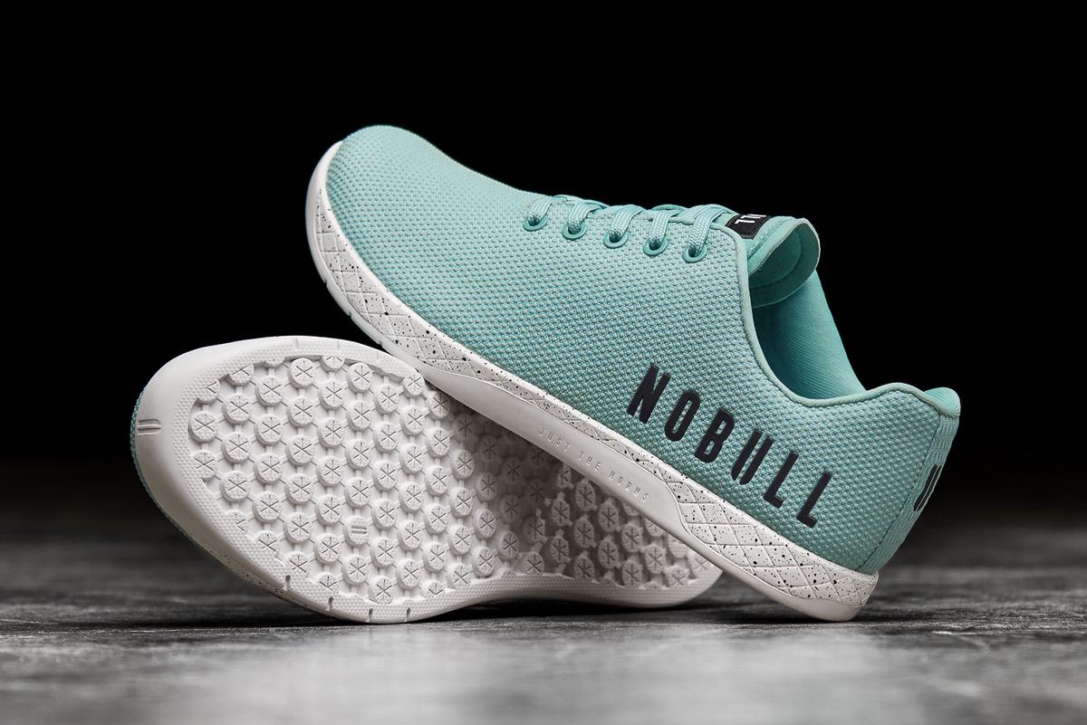 Light Turquoise Men's Nobull Superfabric Trainers | USA981543