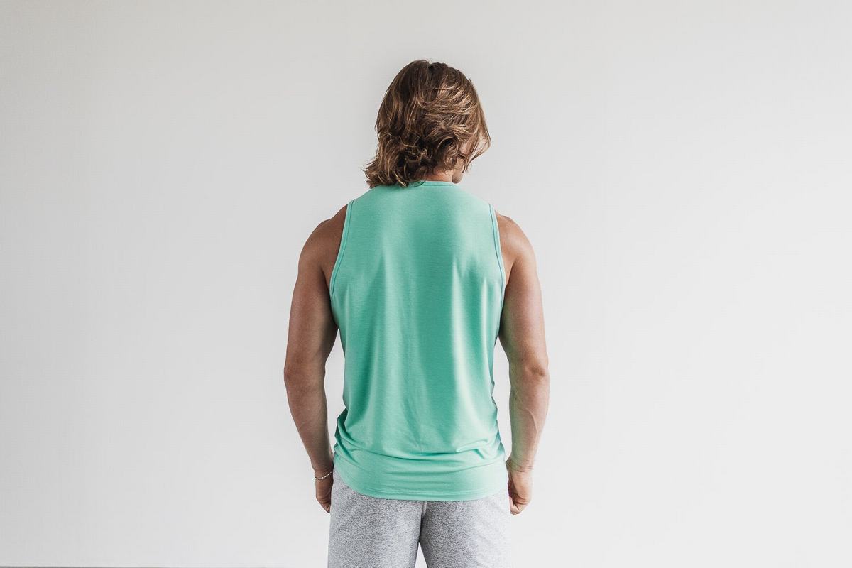 Light Turquoise Men's Nobull Tank Tops | USA723081