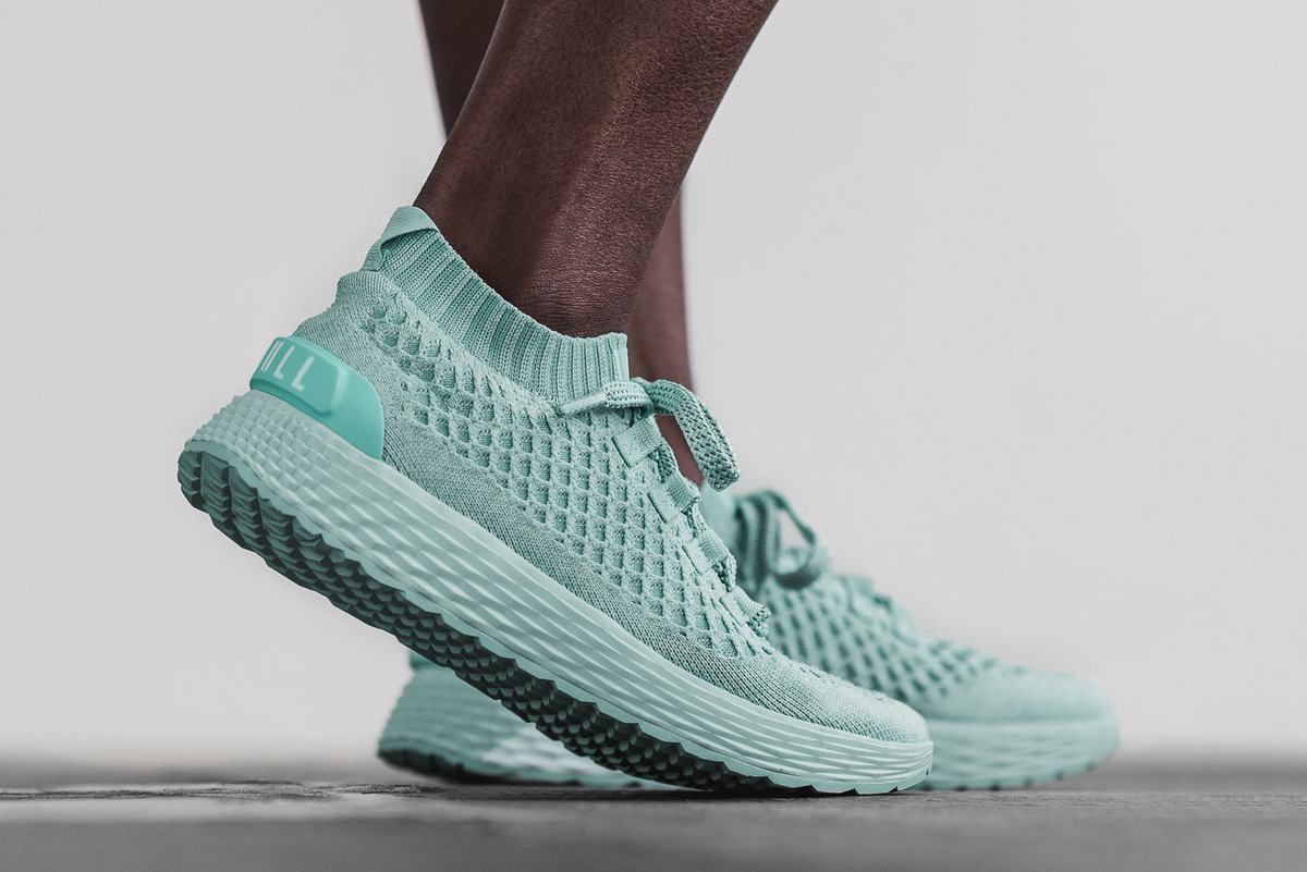 Light Turquoise Women's Nobull Knit Runner Running Shoes | USA578203