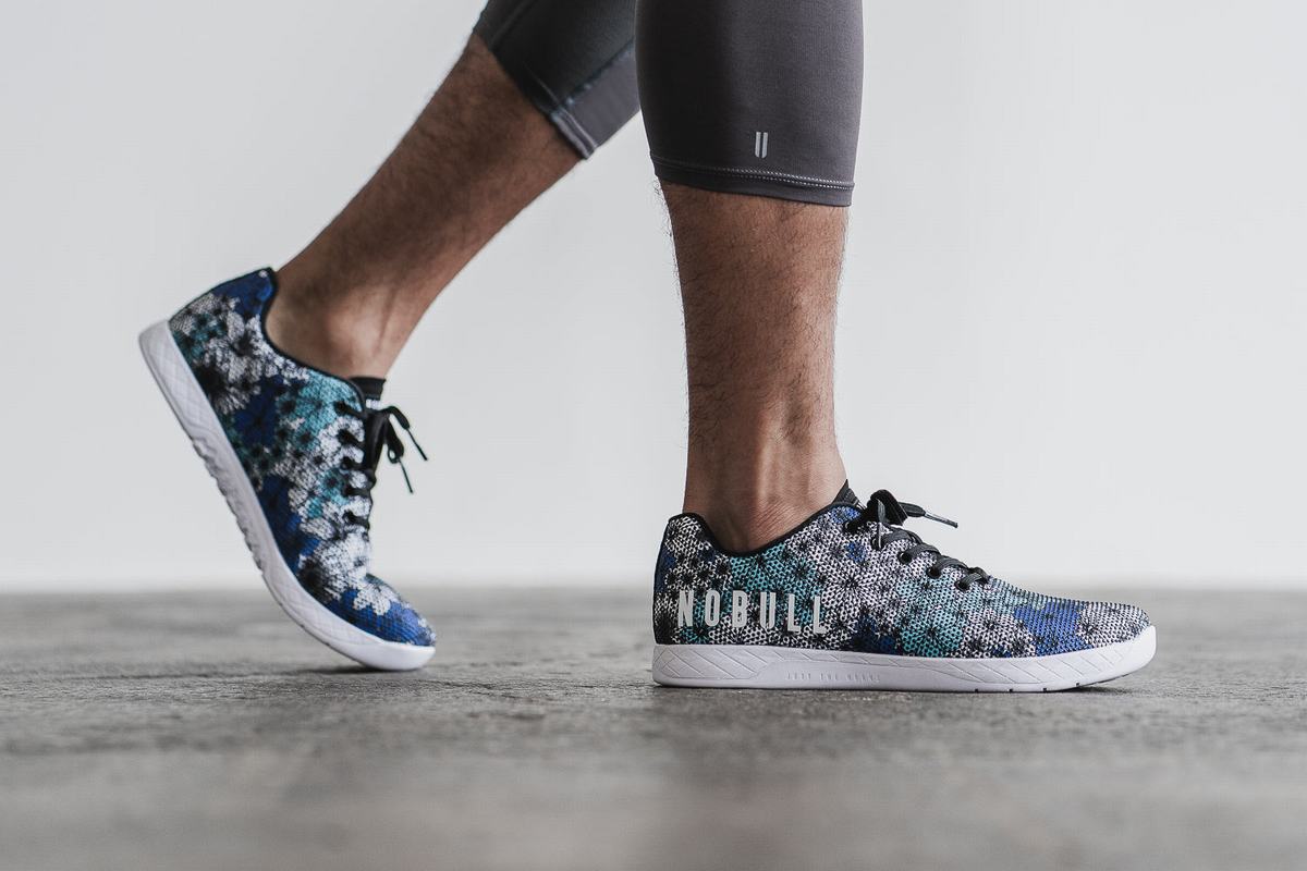 Midnight Floral Men's Nobull Superfabric Trainers | USA170829