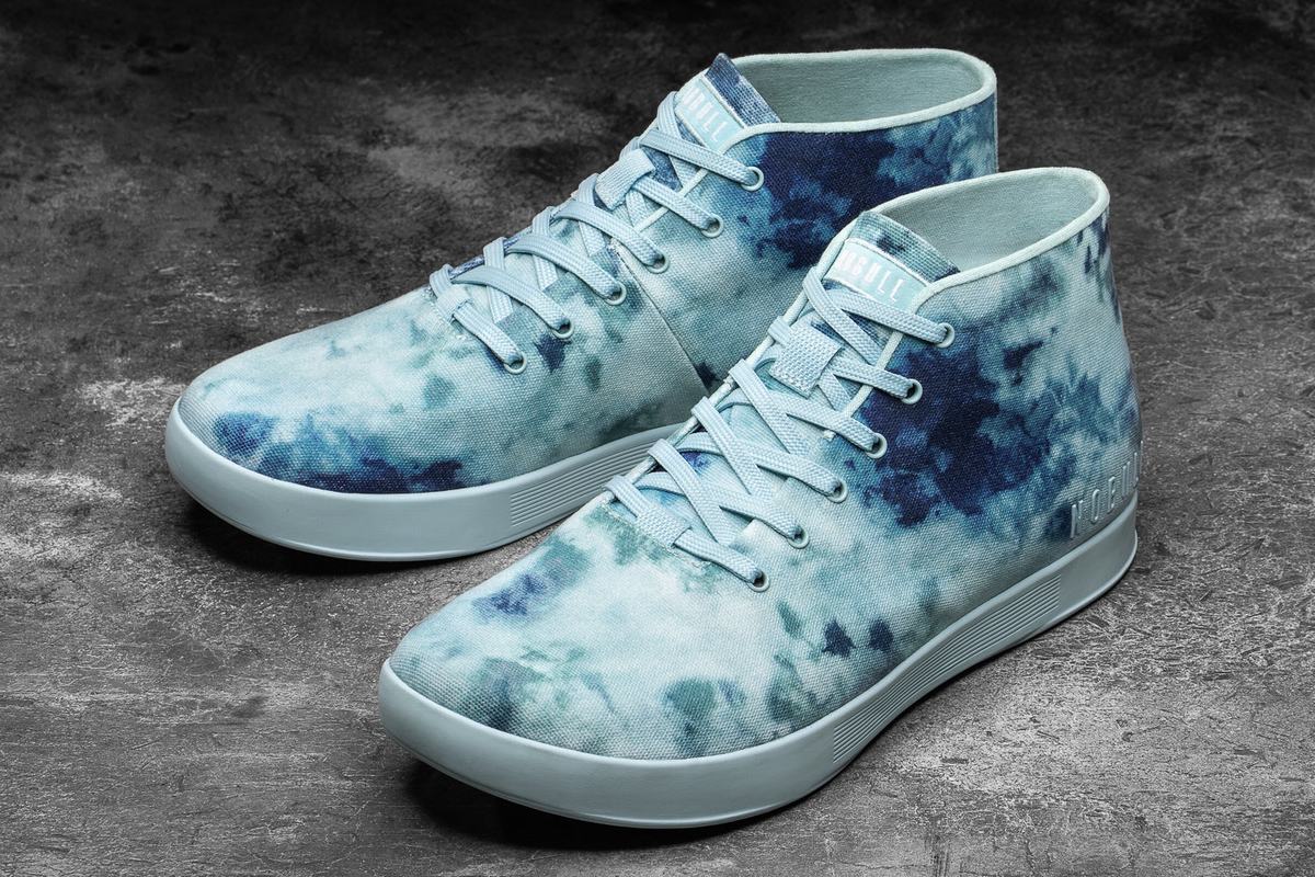 Mint Men's Nobull Tie-Dye Canvas Mid Trainers | USA806512