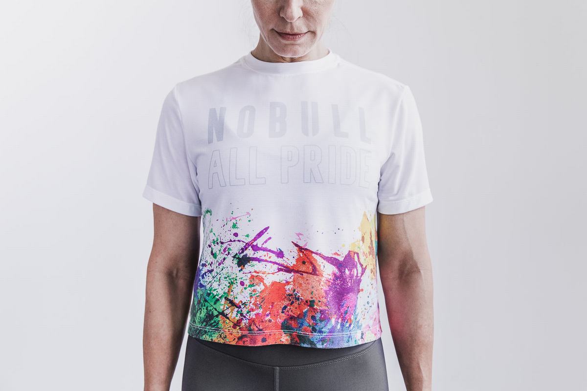 Multicolor Men's Nobull Boxy Pride Art Work T Shirts | USA841026