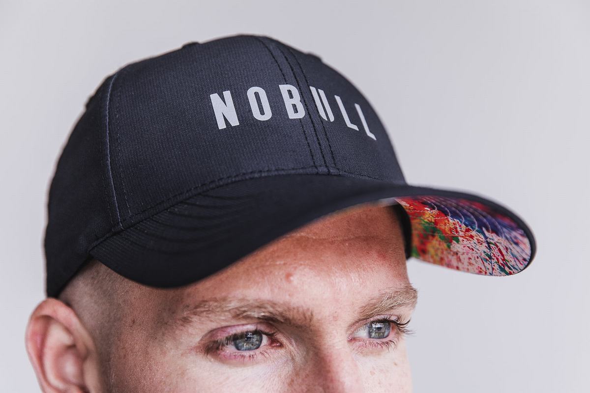 Multicolor Men's Nobull Performance Pride Art Work Hats | USA120786