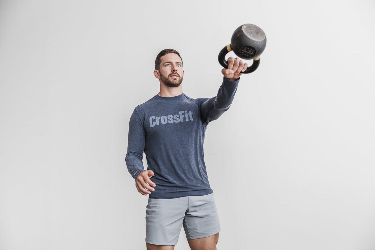 Navy Men's Nobull Crossfit® Long Sleeves | USA945013