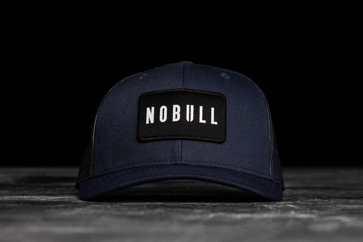 Navy Men's Nobull Curved-Brim Trucker Hats | USA450179