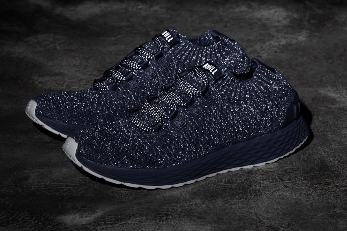 Navy Men's Nobull Knit Runner Running Shoes | USA076894