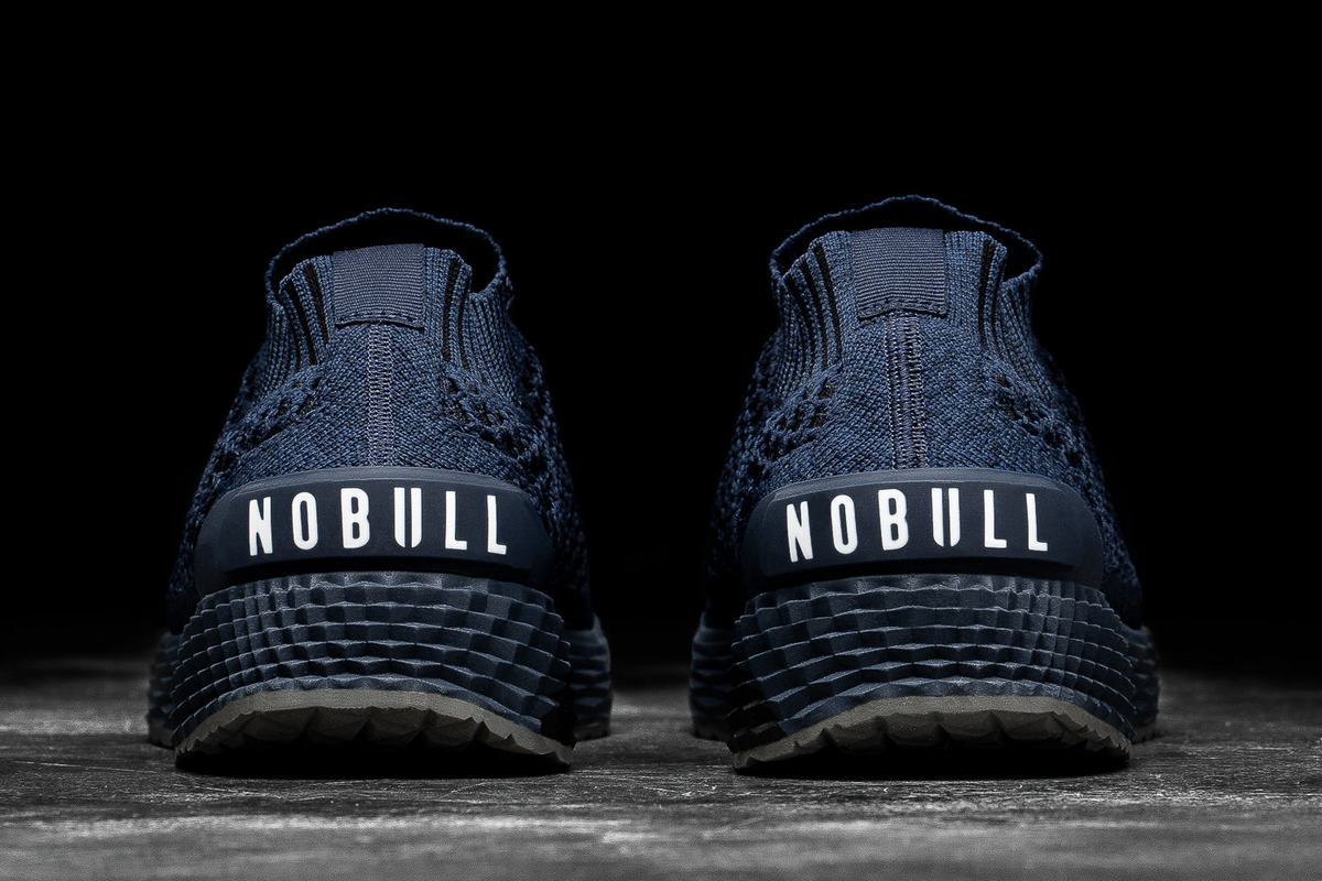 Navy Men's Nobull Knit Runner Running Shoes | USA423159