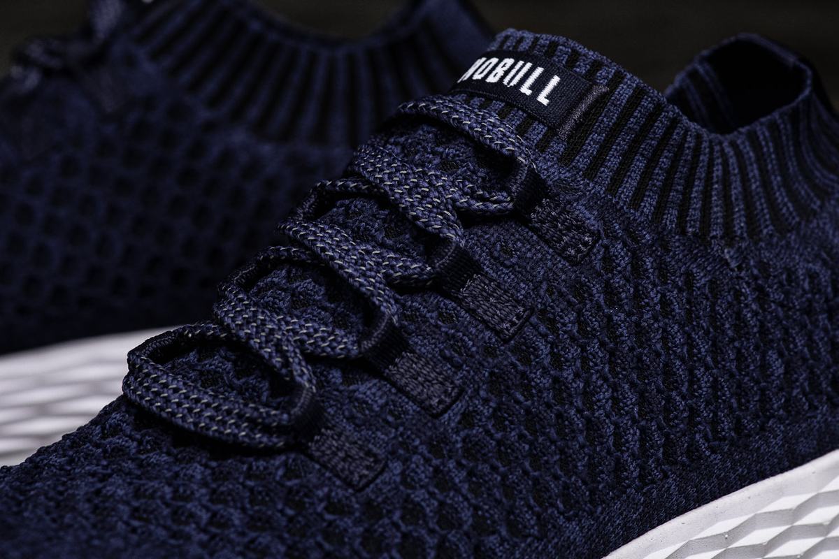 Navy Men's Nobull Knit Runner Running Shoes | USA524081