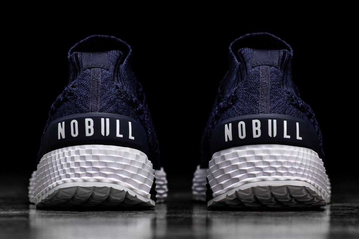 Navy Men's Nobull Knit Runner Running Shoes | USA524081