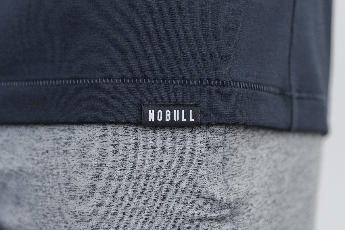 Navy Men's Nobull Lightweight Long Sleeves | USA287309