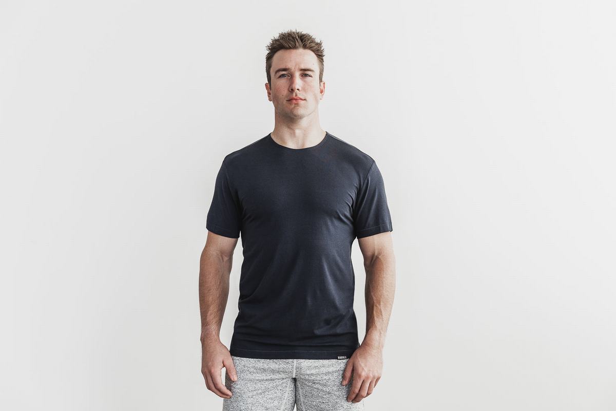 Navy Men's Nobull Lightweight T Shirts | USA083472